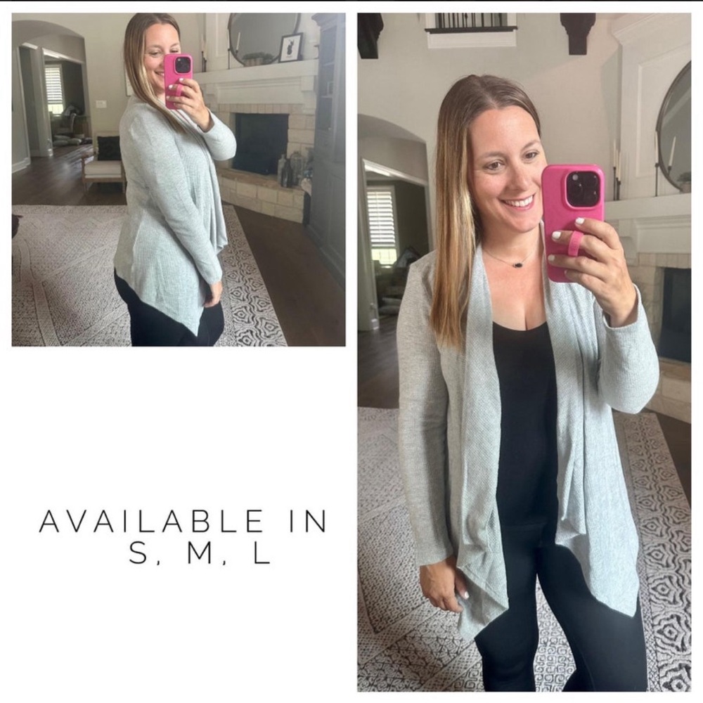 Super Soft Gray Woven Cardigan